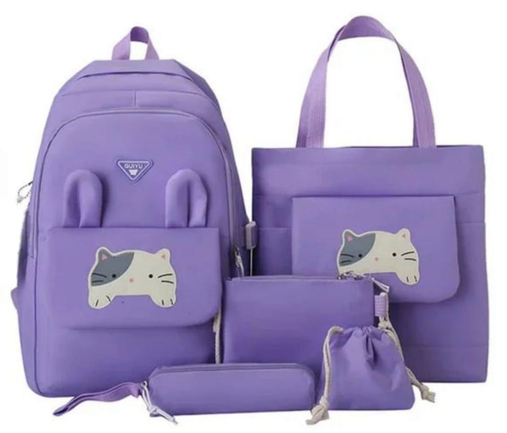 Morral Multifuncional 5 Piezas Oso Plche | Estilo Coreano